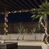 imagePure Garden Outdoor Solar Rope Light Solar Powered Cable String 100 LED Lights with 8 Modes for Patio Backyard Garden Events Cool WhiteWarm White