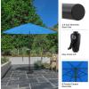 imagePure Garden Patio Umbrella with Vented Canopy  9FT Easy Crank Outdoor Umbrella for Shade  For Deck Balcony Backyard or Pool Hunter GreenBrilliant Blue