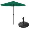 imagePure Garden Patio Umbrella with Vented Canopy  9FT Easy Crank Outdoor Umbrella for Shade  For Deck Balcony Backyard or Pool Hunter GreenBrilliant Blue