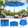 imagePure Garden Patio Umbrella with Vented Canopy  9FT Easy Crank Outdoor Umbrella for Shade  For Deck Balcony Backyard or Pool Hunter GreenBrilliant Blue