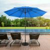 imagePure Garden Patio Umbrella with Vented Canopy  9FT Easy Crank Outdoor Umbrella for Shade  For Deck Balcony Backyard or Pool Hunter GreenBrilliant Blue