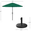 imagePure Garden Patio Umbrella with Vented Canopy  9FT Easy Crank Outdoor Umbrella for Shade  For Deck Balcony Backyard or Pool Hunter GreenBrilliant Blue