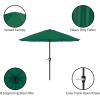 imagePure Garden Patio Umbrella with Vented Canopy  9FT Easy Crank Outdoor Umbrella for Shade  For Deck Balcony Backyard or Pool Hunter GreenBrilliant Blue