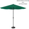 imagePure Garden Patio Umbrella with Vented Canopy  9FT Easy Crank Outdoor Umbrella for Shade  For Deck Balcony Backyard or Pool Hunter GreenBrilliant Blue