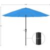 imagePure Garden Patio Umbrella with Vented Canopy  9FT Easy Crank Outdoor Umbrella for Shade  For Deck Balcony Backyard or Pool Hunter GreenBrilliant Blue