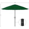 imagePure Garden Patio Umbrella with Vented Canopy  9FT Easy Crank Outdoor Umbrella for Shade  For Deck Balcony Backyard or Pool Hunter GreenHunter Green