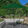 imagePure Garden Patio Umbrella with Vented Canopy  9FT Easy Crank Outdoor Umbrella for Shade  For Deck Balcony Backyard or Pool Hunter GreenHunter Green
