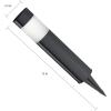 imagePure Garden Solar Lights Outdoor Waterproof 6Pack  15 Stainless Steel Bollard Solar Pathway Lights  Stake Outdoor LED Lighting for Yard Drive Path or Landscape Lighting BlackBlack With White Lights