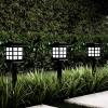 imagePure Garden Solar Pathway Coach Lights  Set of 6 WaterResistant Outdoor Stake Lighting for Garden Landscape Patio Garden and Walkway Black