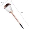 imagePure Garden SolarPowered Outdoor Lights  Set of 8 StainlessSteel Stake Lights for Gardens Walkways Driveways Landscapes and Patios CopperCopper