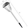 imagePure Garden SolarPowered Outdoor Lights  Set of 8 StainlessSteel Stake Lights for Gardens Walkways Driveways Landscapes and Patios CopperGunmetal