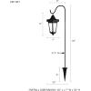 imageSet of 2 Solar Lanterns  Waterproof Hanging Coach LED Lights with Shepherd Hooks for Mounting  Garden Decor for Outside by Pure Garden Black