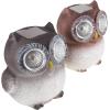 imageYard Dcor Solar Outdoor LED Light and Battery Operated Statue for Garden Patio Lawn and Yard by Pure Garden  Owl set of 2 StatueOwl