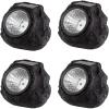 imagePure Garden 5021 Powered Rock Outdoor Weather FauxStone LED Solar Lights Set for Paths Gardens and Landscaping 4PACK Black 4 CountBlack