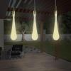 imagePure Garden 50LG1016 String Set of 2 30 Bulb Solar Power Outdoor LED Decor Tear Drop Lighting with 8 Modes and Rechargeable Battery MultiColorWarm White