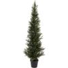 imagePure Garden Cedar Artificial Trees for OutdoorsLarge Faux Potted Evergreen Plants for Decoration at Home or Office 34quot Green 2 Pieces5ft