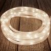 imagePure Garden Outdoor Solar Rope Light Solar Powered Cable String 100 LED Lights with 8 Modes for Patio Backyard Garden Events Cool WhiteWarm White