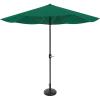 imagePure Garden Patio Umbrella with Vented Canopy  9FT Easy Crank Outdoor Umbrella for Shade  For Deck Balcony Backyard or Pool Hunter GreenBrilliant Blue