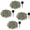 imagePure Garden Solar Powered Outdoor String Lights  200 LED Fairy Lights with Eight Light Modes  for Patio Backyard Holidays and Events White4 PACK