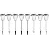 imagePure Garden SolarPowered Outdoor Lights  Set of 8 StainlessSteel Stake Lights for Gardens Walkways Driveways Landscapes and Patios CopperGunmetal