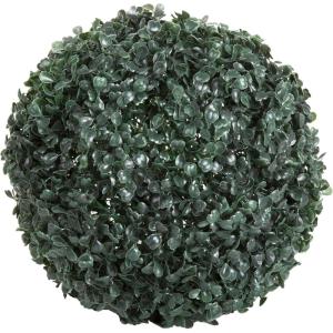 imageBoxwood Plant  11in Faux Outdoor Topiary PreLit with Solar LEDs  Artificial Boxwood Ball with Rechargeable Lights  Greenery Decor by Pure Garden1 Pack
