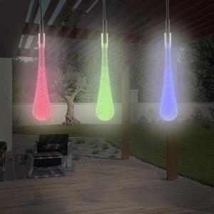 imagePure Garden 50LG1016 String Set of 2 30 Bulb Solar Power Outdoor LED Decor Tear Drop Lighting with 8 Modes and Rechargeable Battery MultiColorMulticolor