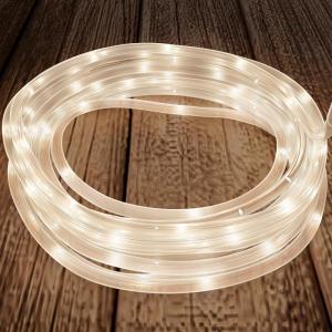 imagePure Garden Outdoor Solar Rope Light Solar Powered Cable String 100 LED Lights with 8 Modes for Patio Backyard Garden Events Cool WhiteWarm White