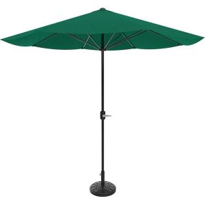 imagePure Garden Patio Umbrella with Vented Canopy  9FT Easy Crank Outdoor Umbrella for Shade  For Deck Balcony Backyard or Pool Hunter GreenBrilliant Blue