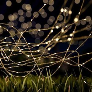 imagePure Garden SolarPowered 100 Fairy Lights Warm White 2Pack2Pack