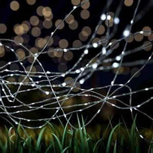 imageSolar Fairy Lights 2Pack  Outdoor String Lights with 200 LED and 8 Lighting Modes for Patio Backyard and Events by Pure Garden SilverCool White