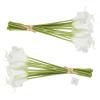 imageArtificial CallaLily with Stems  Real Touch Fake Flowers for Home Decor Wedding BridalBaby Shower More 24 Pc Set by Pure Garden Sunset OrangePure White