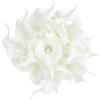 imageArtificial CallaLily with Stems  Real Touch Fake Flowers for Home Decor Wedding BridalBaby Shower More 24 Pc Set by Pure Garden Sunset OrangePure White