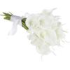 imageArtificial CallaLily with Stems  Real Touch Fake Flowers for Home Decor Wedding BridalBaby Shower More 24 Pc Set by Pure Garden Sunset OrangePure White