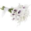 imageArtificial CallaLily with Stems  Real Touch Fake Flowers for Home Decor Wedding BridalBaby Shower More 24 Pc Set by Pure Garden Sunset OrangePurple White
