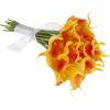 imageArtificial CallaLily with Stems  Real Touch Fake Flowers for Home Decor Wedding BridalBaby Shower More 24 Pc Set by Pure Garden Sunset OrangeSunset Orange