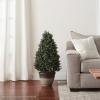 imageArtificial Cypress Topiary37 Tower Style Faux Plant in Sturdy Pot  Realistic Indoor or Outdoor Potted ShrubHome Decor by Pure Garden37
