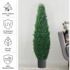 imageArtificial Cypress Topiary37 Tower Style Faux Plant in Sturdy Pot  Realistic Indoor or Outdoor Potted ShrubHome Decor by Pure Garden3ft 5in