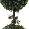 imageArtificial Topiary Tree  36Inch Double Ball Podocarpus Fake Plant  Realistic Indoor or Outdoor Potted Faux Plants for Home Decor by Pure Garden3ft