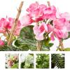 imageFaux Flowers White Geranium Hanging Natural and Lifelike Floral Arrangement with Basket for Home or Office by Pure GardenHot Pink