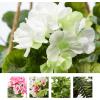 imageFaux Flowers White Geranium Hanging Natural and Lifelike Floral Arrangement with Basket for Home or Office by Pure GardenWhite