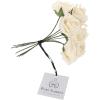 imageHome Artificial Roses with Stems Real Touch Fake Flowers Decor Wedding BridalBaby Shower Centerpiece More 50 Pc Set by Pure Garden Cream