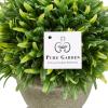 imagePure Garden Faux Boxwood  3Matching Realistic 95quot Tall Topiary Arrangements in Decorative Metal Baskets for Indoor Home or Office Set of 3Concrete Base