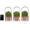 imagePure Garden Faux Boxwood  3Matching Realistic 95quot Tall Topiary Arrangements in Decorative Metal Baskets for Indoor Home or Office Set of 3Ornamental Pot