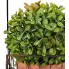 imagePure Garden Faux Boxwood  3Matching Realistic 95quot Tall Topiary Arrangements in Decorative Metal Baskets for Indoor Home or Office Set of 3Ornamental Pot