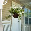 imageFaux Flowers White Geranium Hanging Natural and Lifelike Floral Arrangement with Basket for Home or Office by Pure GardenWhite