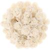imageHome Artificial Roses with Stems Real Touch Fake Flowers Decor Wedding BridalBaby Shower Centerpiece More 50 Pc Set by Pure Garden Cream