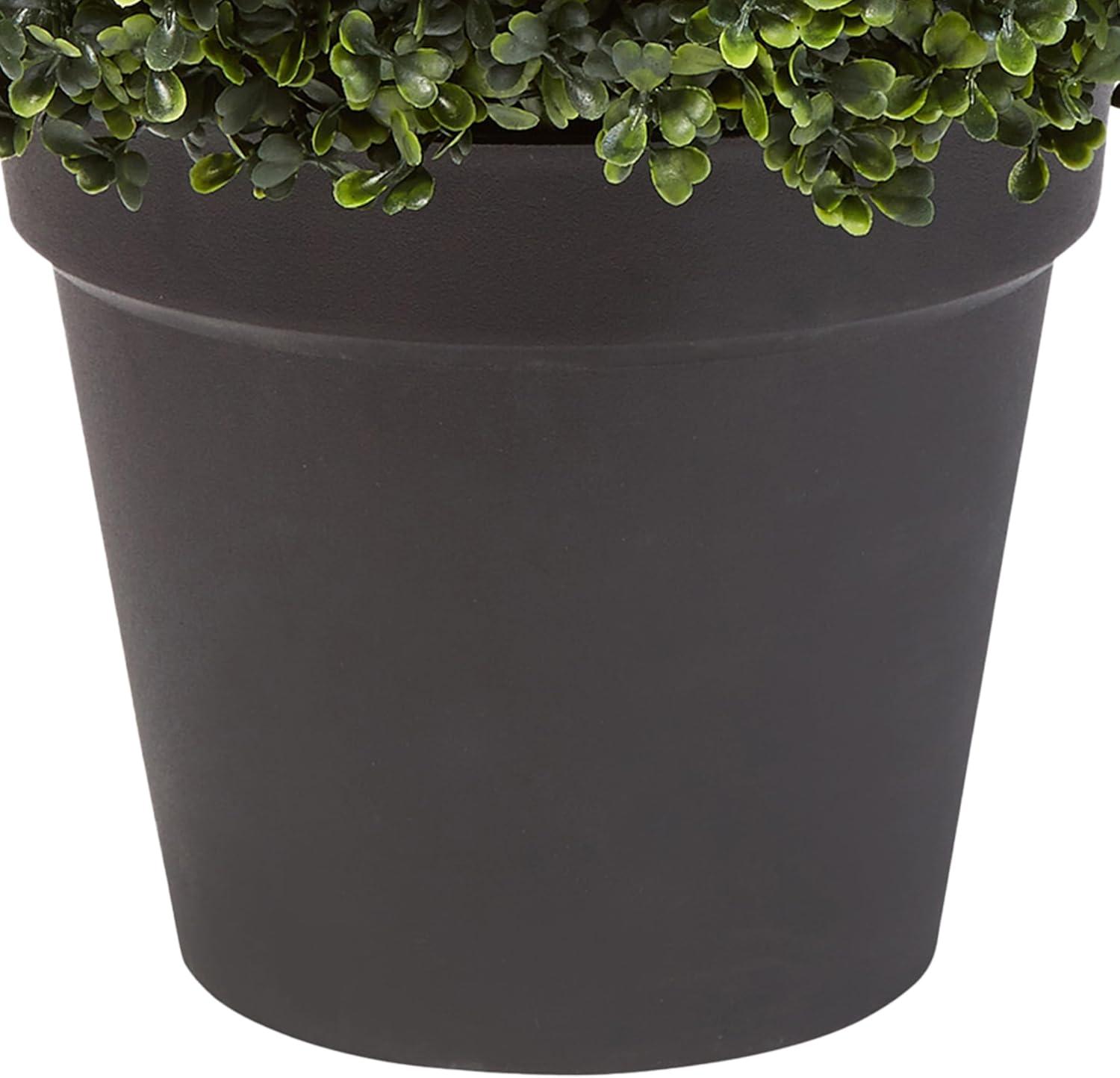 imageArtificial Boxwood Plant  21Inch Topiary Ball Faux Plant  Indoor or Outdoor Fake Plants for Home Entryway or Porch Decor by Pure Garden1Pack