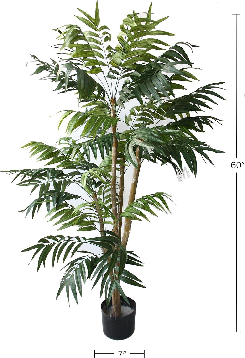 imageArtificial Cycas Palm Tree 3Foot Potted Faux Plant for Home or Office Decoration Ornamental Greenery for Indoor or Outdoor Use by Pure Garden5ft