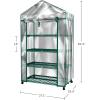 image4 Tier Mini Greenhouse  Portable Greenhouse with Locking Wheels and PVC Cover for Indoor or Outdoor  27 x 19 x 63Inch Green House by HomeComplete4Tier