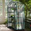 image4 Tier Mini Greenhouse  Portable Greenhouse with Locking Wheels and PVC Cover for Indoor or Outdoor  27 x 19 x 63Inch Green House by HomeComplete4Tier